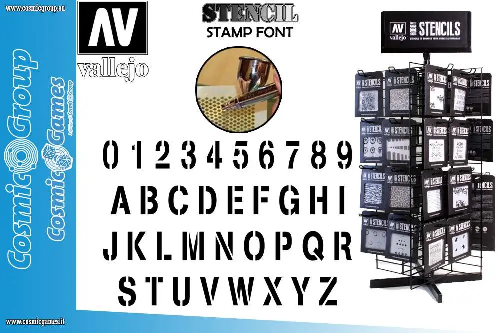 Stencil Stlet002 Stamp Font - Figurine